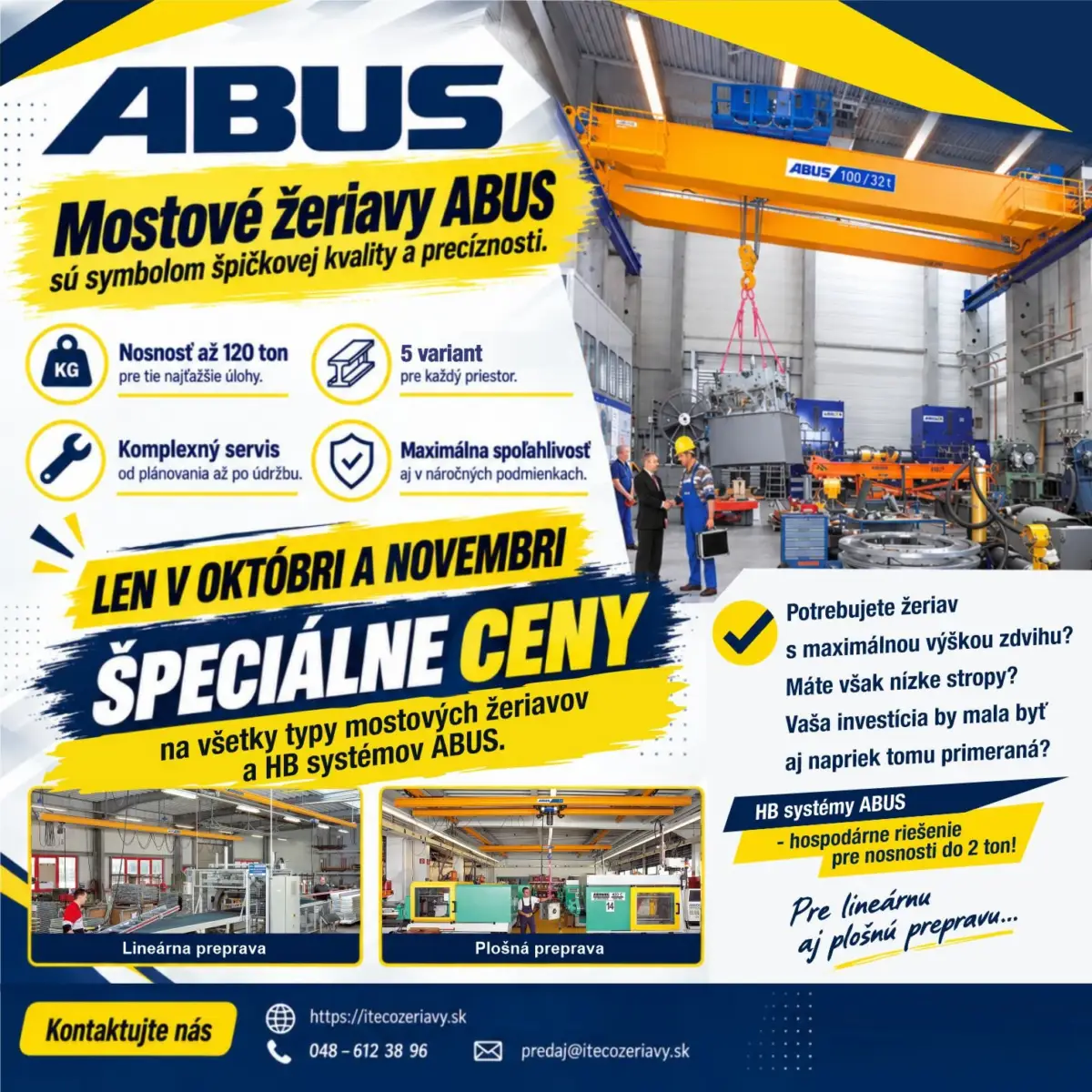 Mostové žeriavy ABUS